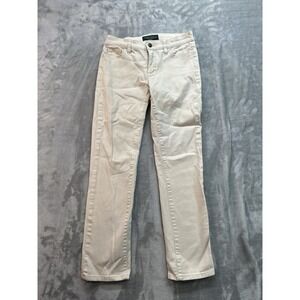 Ralph Lauren Y2K LRL Petites Jean Womens Sz 2P White Straight Leg Western Casual